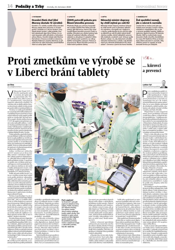 digitalizace a využití tabletů ve výrobě významně snižuje počet zmetků